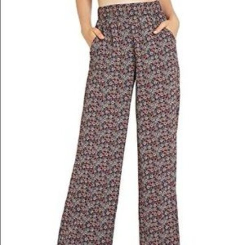 BCBGeneration Flared Wide Leg Printed Pants size M